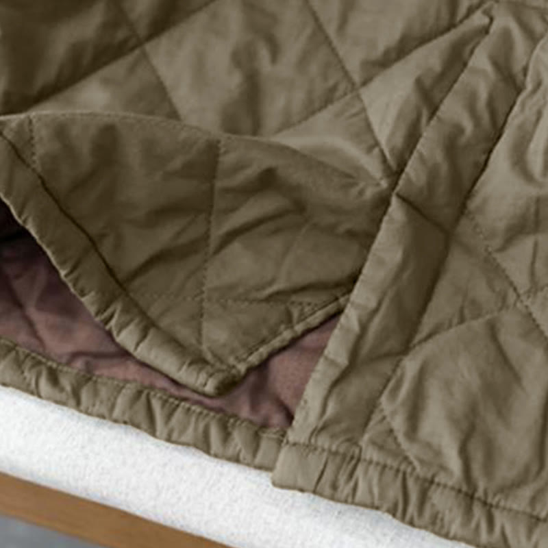 Falda térmica acolchada de algodón liso Buddha Stones para mujer, de 7-8 pulgadas de largo, con bolsillos - image 7