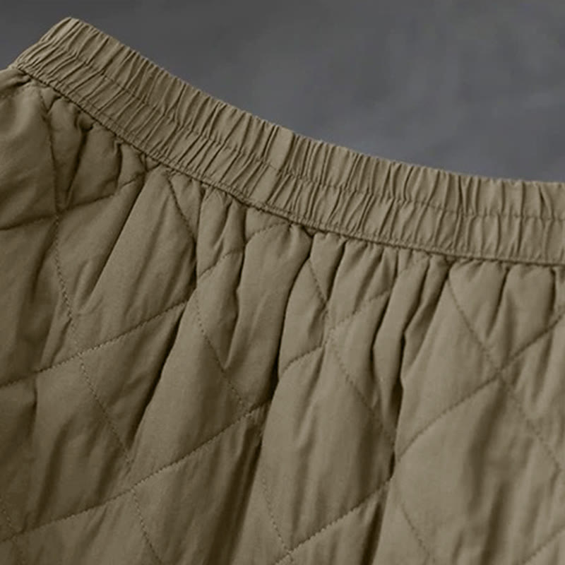 Falda térmica acolchada de algodón liso Buddha Stones para mujer, de 7-8 pulgadas de largo, con bolsillos - image 4