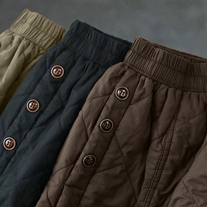 Falda térmica acolchada de algodón liso Buddha Stones para mujer, de 7-8 pulgadas de largo, con bolsillos - image 15