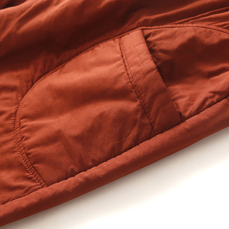 Pantalones tipo harem de invierno para mujer, lisos, con cintura elástica, gruesos, con bolsillos , de Buddha Stones. - image 9