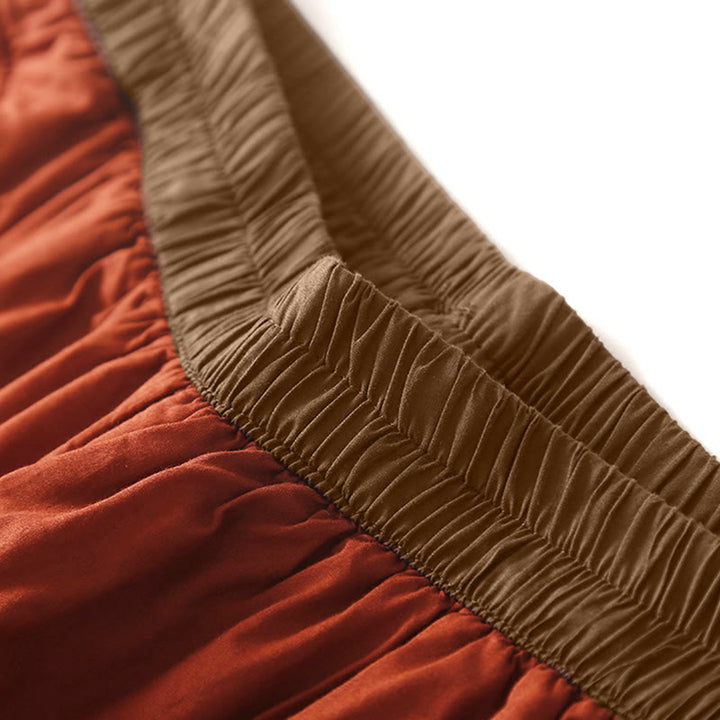 Pantalones tipo harem de invierno para mujer, lisos, con cintura elástica, gruesos, con bolsillos , de Buddha Stones. - image 8