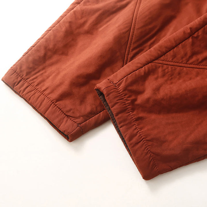 Pantalones tipo harem de invierno para mujer, lisos, con cintura elástica, gruesos, con bolsillos , de Buddha Stones. - image 11