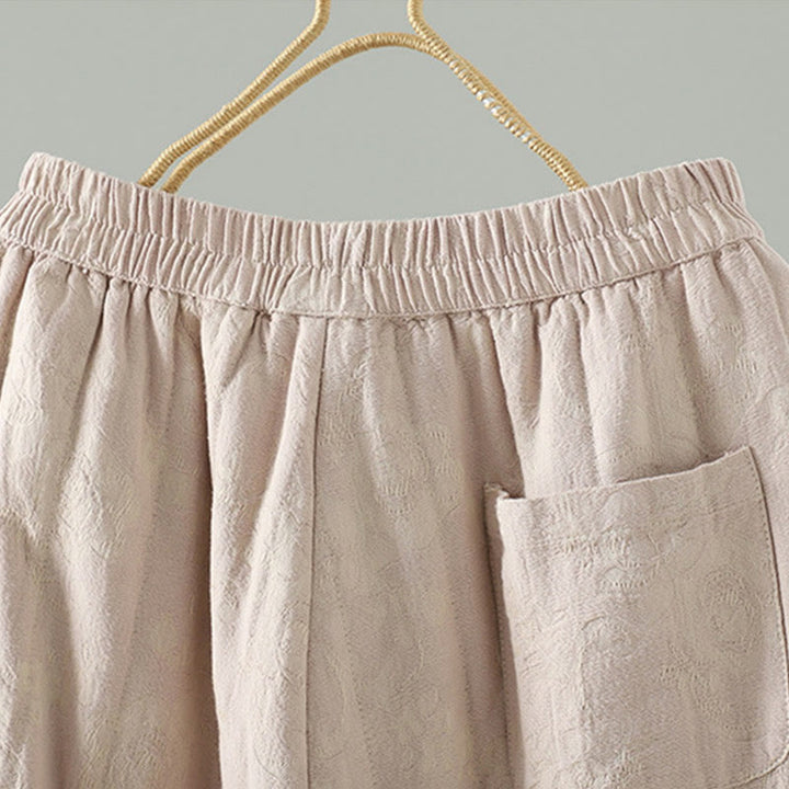 Pantalones térmicos de pierna ancha hasta el tobillo para mujer, con estampado de Buddha Stones, acolchados, de algodón jacquard y con bolsillos. - image 13