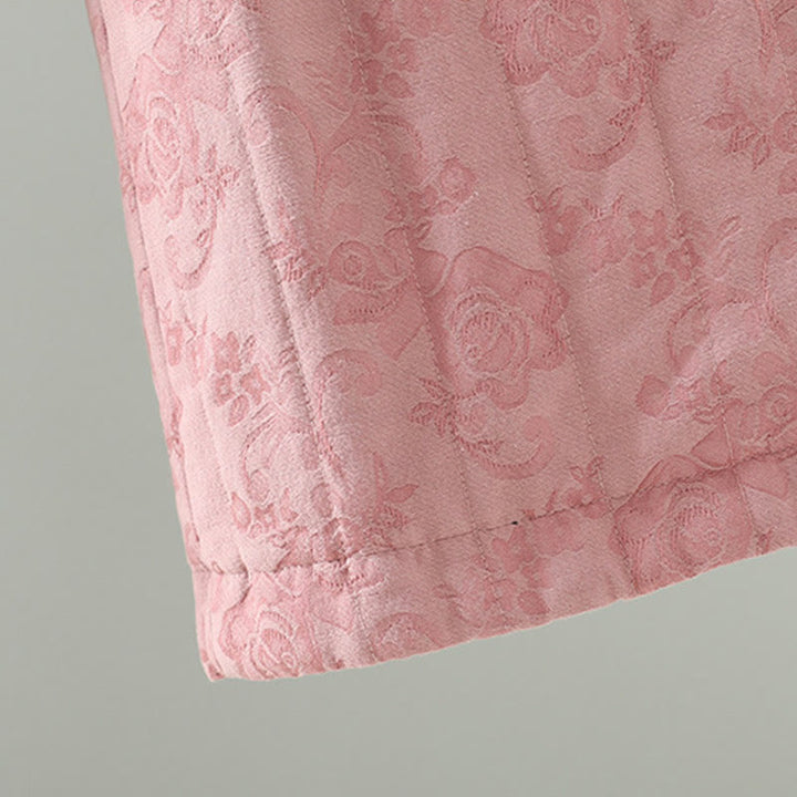 Pantalones térmicos de pierna ancha hasta el tobillo para mujer, con estampado de Buddha Stones, acolchados, de algodón jacquard y con bolsillos. - image 9