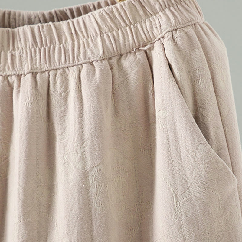 Pantalones térmicos de pierna ancha hasta el tobillo para mujer, con estampado de Buddha Stones, acolchados, de algodón jacquard y con bolsillos. - image 14