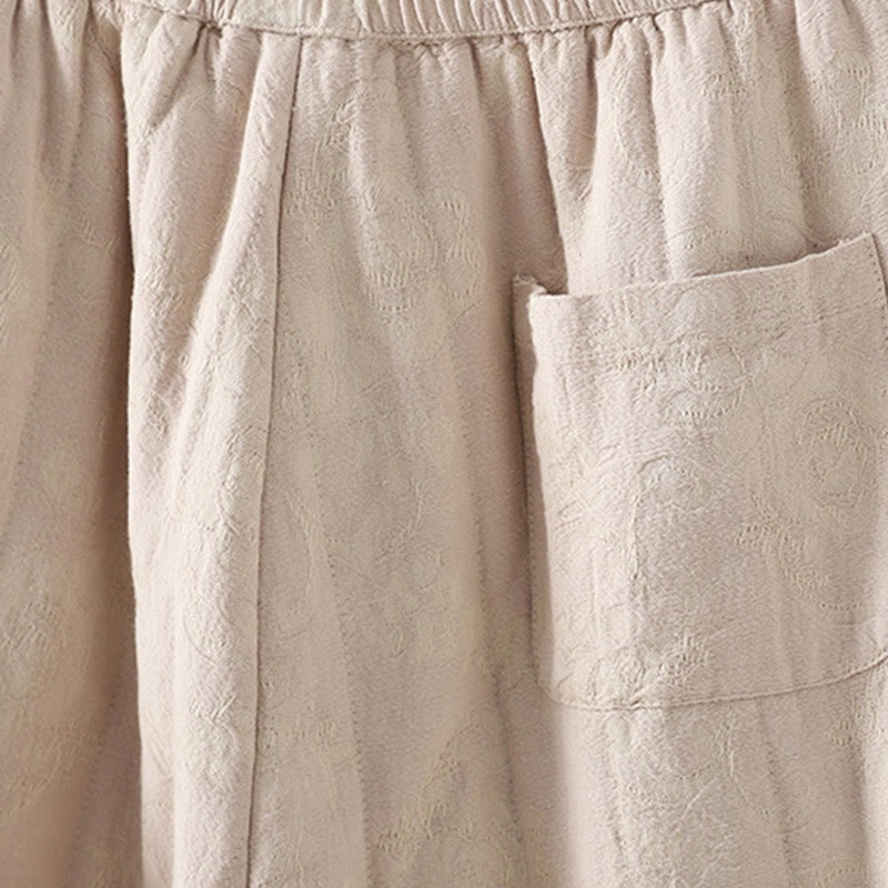 Pantalones térmicos de pierna ancha hasta el tobillo para mujer, con estampado de Buddha Stones, acolchados, de algodón jacquard y con bolsillos. - image 15