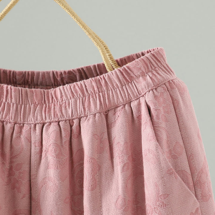 Pantalones térmicos de pierna ancha hasta el tobillo para mujer, con estampado de Buddha Stones, acolchados, de algodón jacquard y con bolsillos. - image 7