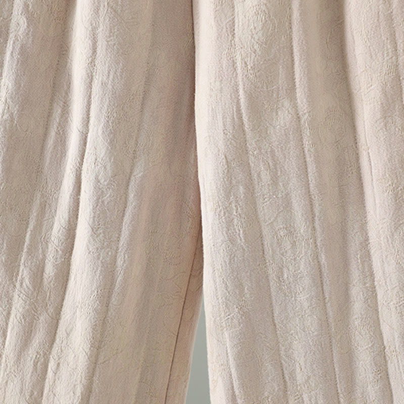 Pantalones térmicos de pierna ancha hasta el tobillo para mujer, con estampado de Buddha Stones, acolchados, de algodón jacquard y con bolsillos. - image 16