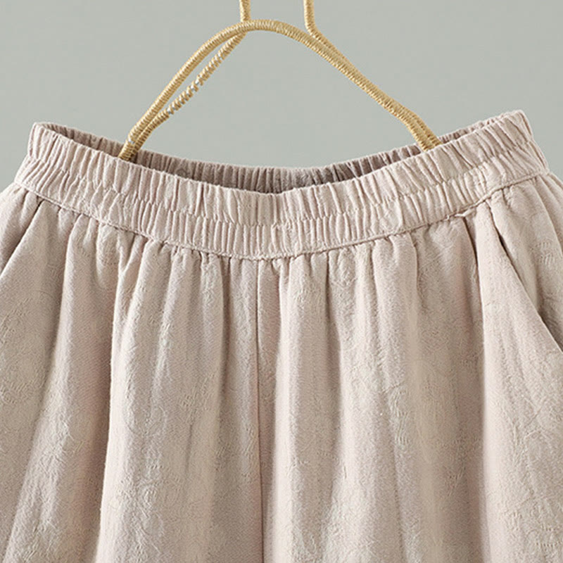 Pantalones térmicos de pierna ancha hasta el tobillo para mujer, con estampado de Buddha Stones, acolchados, de algodón jacquard y con bolsillos. - image 12