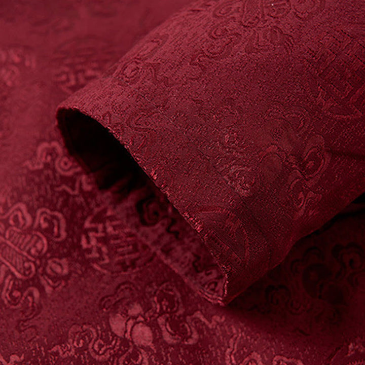 Chaqueta de traje Tang para hombre, de manga larga, cuello alto, con bordado de Buddha Stones y bolsillos. - image 7