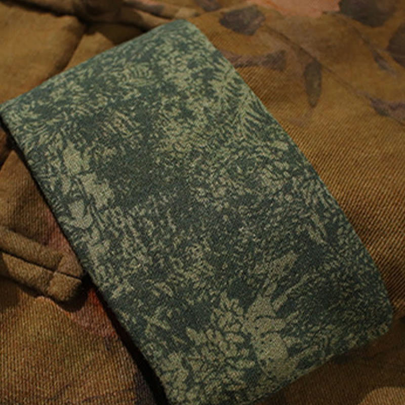 Chaqueta de algodón de manga larga para hombre con estampado floral primaveral y botones de rana chinos, con Buddha Stones. - image 22