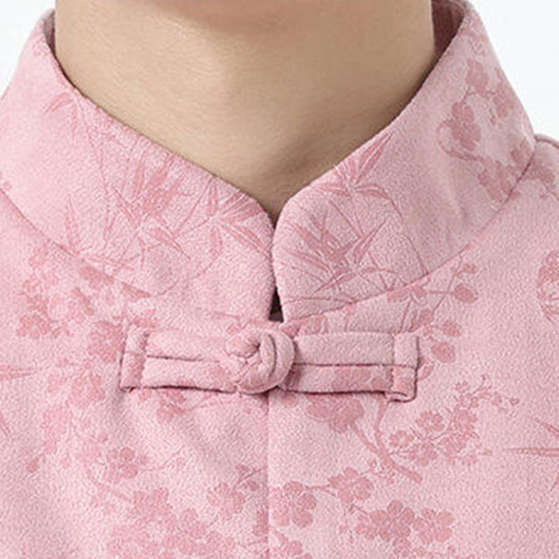 Chaqueta de algodón para hombre de manga larga con botones de bambú y estampado jacquard de otoño con Buddha Stones y bolsillos - image 15