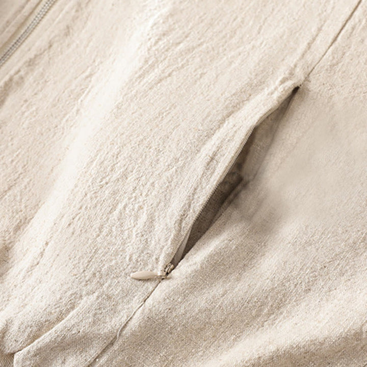 Chaqueta de manga larga de doble capa con cremallera y bolsillos para mujer, de algodón , con Buddha Stones. - image 14