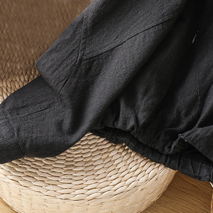 Chaqueta de manga larga de doble capa con cremallera y bolsillos para mujer, de algodón , con Buddha Stones. - image 8