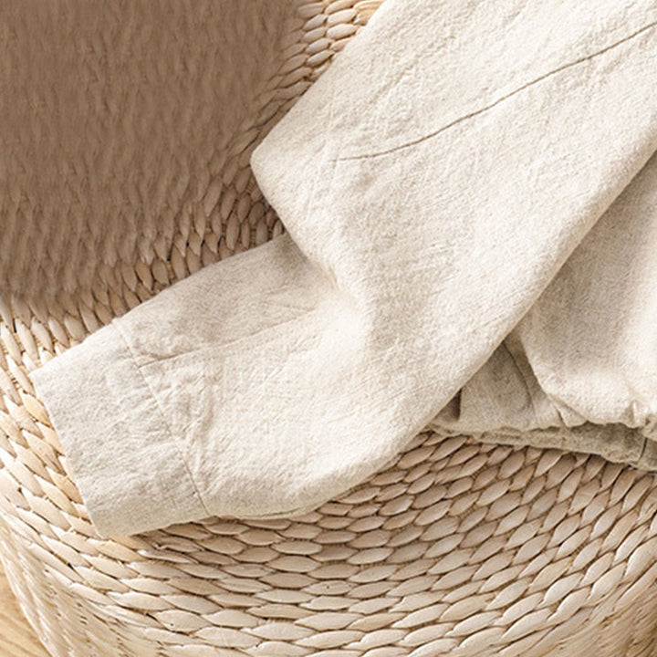 Chaqueta de manga larga de doble capa con cremallera y bolsillos para mujer, de algodón , con Buddha Stones. - image 16