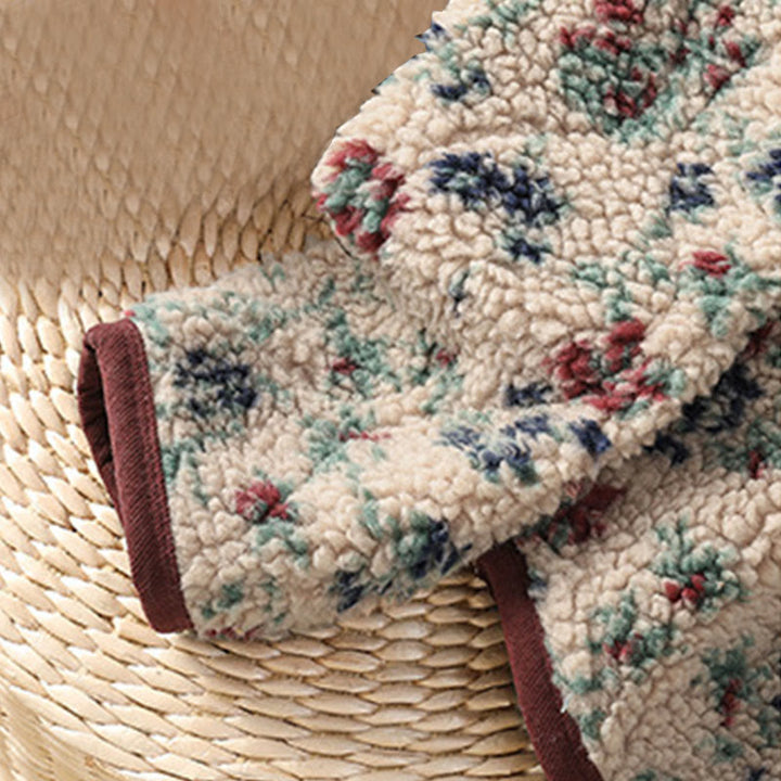 Chaqueta térmica de manga larga con botones y estampado floral para mujer de Buddha Stones , confeccionada en algodón. Incluye bolsillos. - image 7