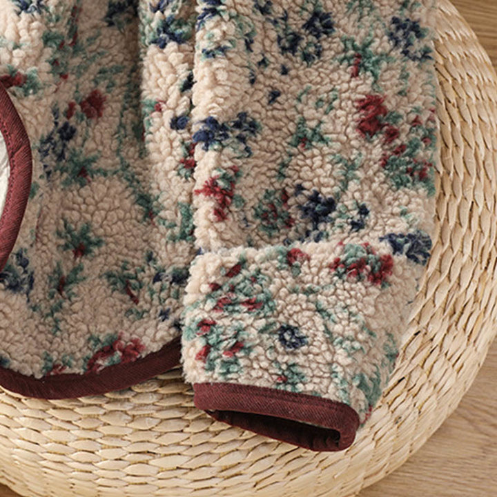 Chaqueta térmica de manga larga con botones y estampado floral para mujer de Buddha Stones , confeccionada en algodón. Incluye bolsillos. - image 8