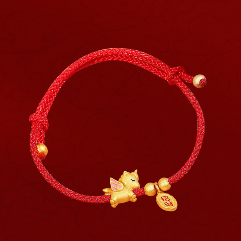 Pulsera de plata de ley 925 con Buddha Stones , Año del Caballo, Suerte, Fortuna, Hilo Rojo, Fuerza - image 8