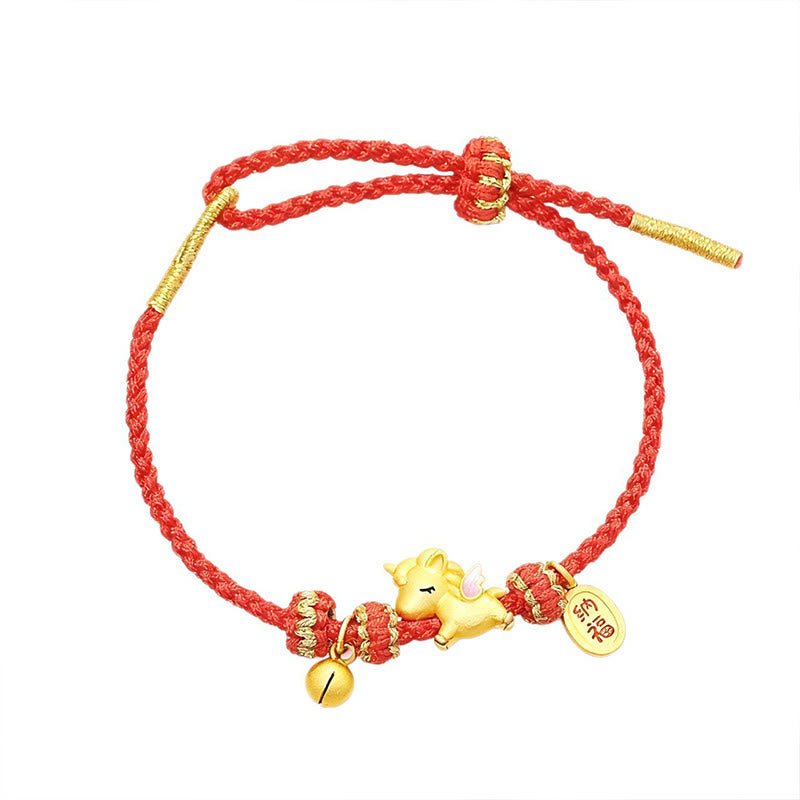Pulsera de plata de ley 925 con Buddha Stones , Año del Caballo, Suerte, Fortuna, Hilo Rojo, Fuerza - image 3