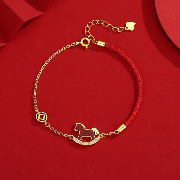 Collar con colgante de plata de ley 925 con Buddha Stones , símbolo del año del zodiaco chino del Caballo y ágata roja. - image 13