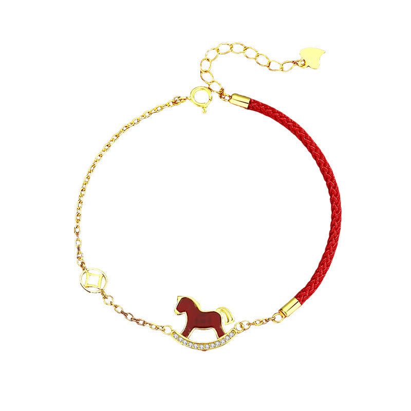 Buddha Stones 925 con diseño del Año del Caballo y ágata roja, inspirados en la confianza. - image 15