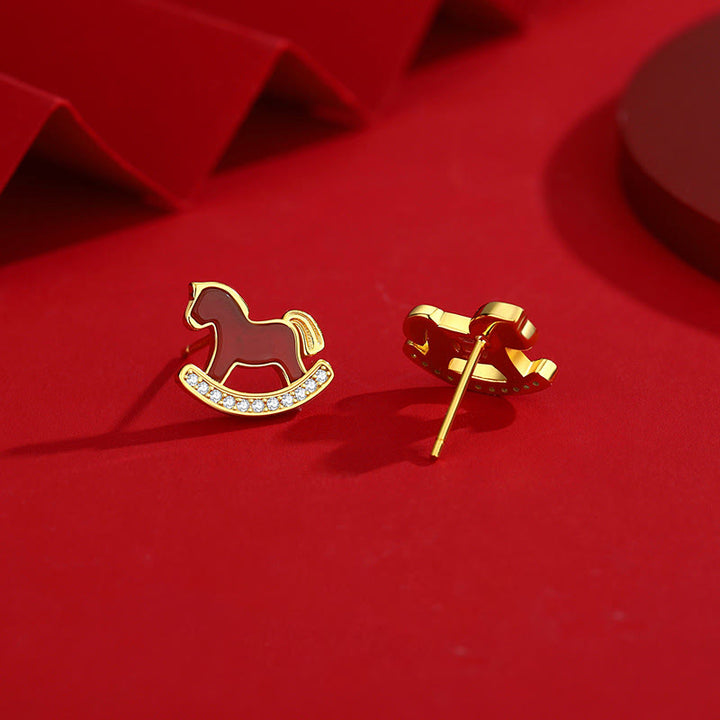 Buddha Stones 925 con diseño del Año del Caballo y ágata roja, inspirados en la confianza. - image 1