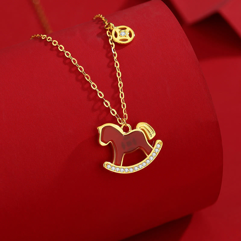 Buddha Stones 925 con diseño del Año del Caballo y ágata roja, inspirados en la confianza. - image 18