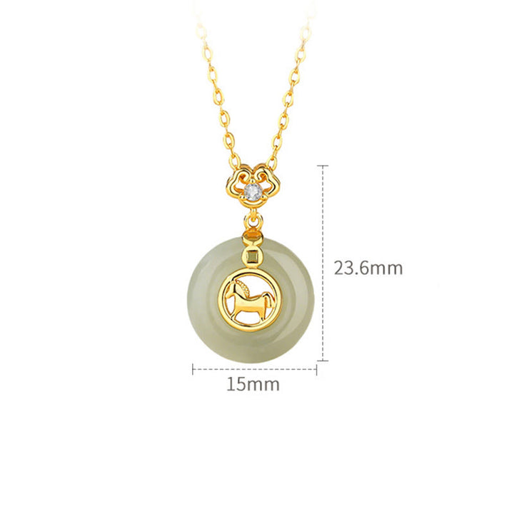 Pulsera de hilo rojo con hebilla de jade Hetian y Buddha Stones en plata de ley 925, año del caballo. - image 16