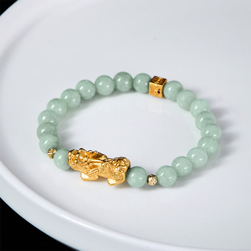 Pulsera de Buddha Stones y jade para la suerte y la prosperidad - image 4