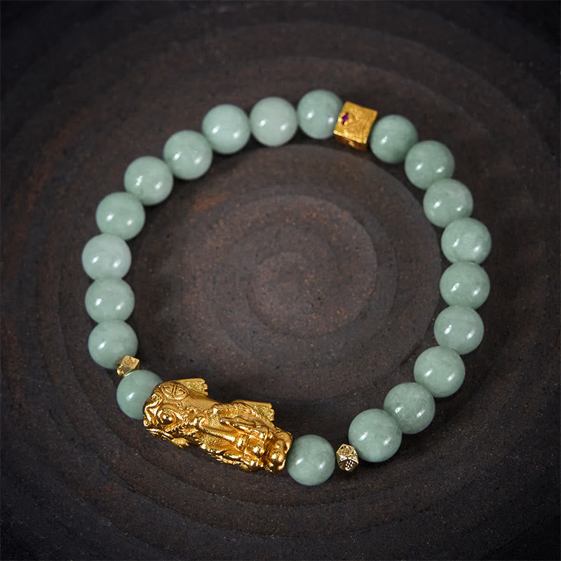 Pulsera de Buddha Stones y jade para la suerte y la prosperidad - image 3