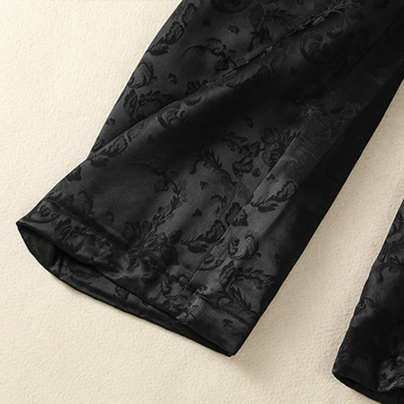 Pantalón térmico de pierna ancha para mujer, de talle alto, con diseño de jacquard de Buddha Stones y bolsillos. - image 16