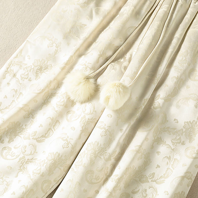 Pantalón térmico de pierna ancha para mujer, de talle alto, con diseño de jacquard de Buddha Stones y bolsillos. - image 5