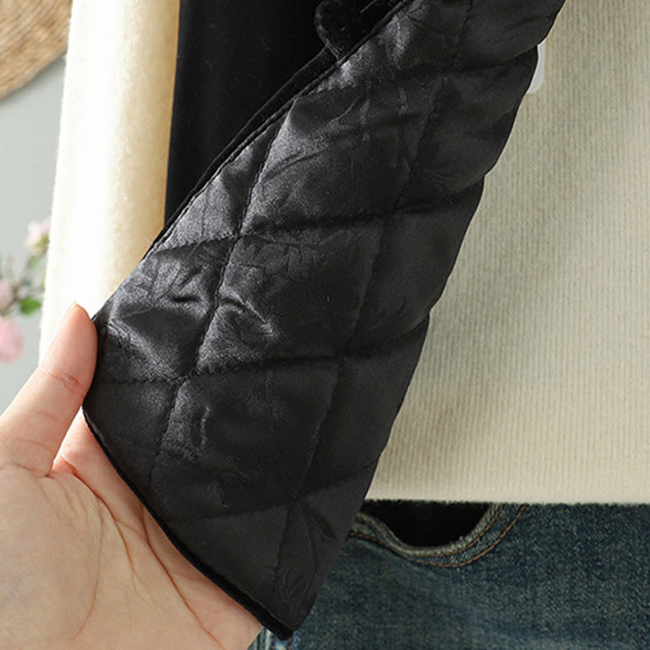 Chaleco sin mangas para mujer con bordado de flores blancas y Buddha Stones - image 5