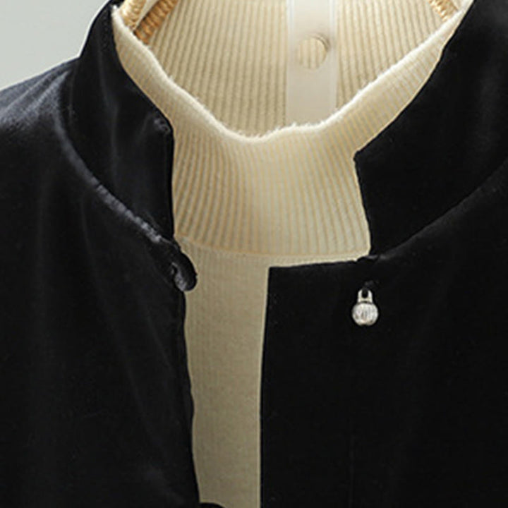 Chaleco sin mangas para mujer con bordado de flores blancas y Buddha Stones - image 8