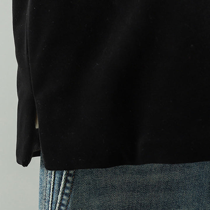 Chaleco sin mangas para mujer con bordado de flores blancas y Buddha Stones - image 11