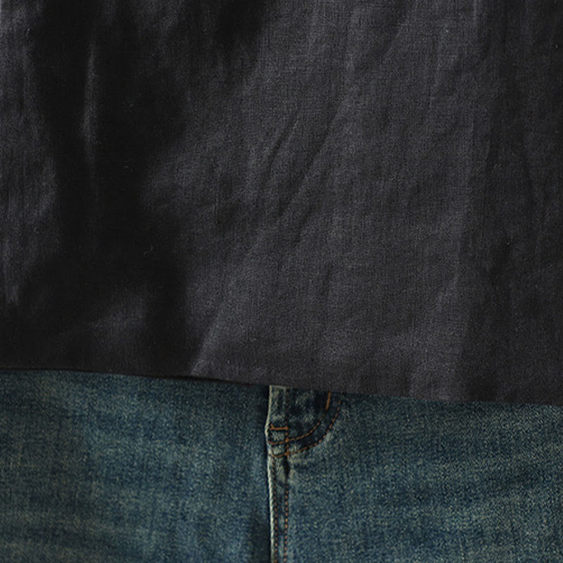 Chaleco sin mangas para mujer con cuello en V, estampado floral y Buddha Stones , cierre de botón tipo rana - image 18