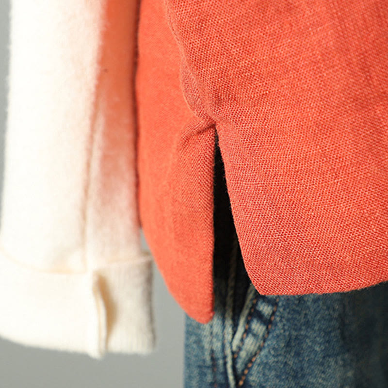 Chaleco sin mangas para mujer con cuello en V, estampado floral y Buddha Stones , cierre de botón tipo rana - image 8