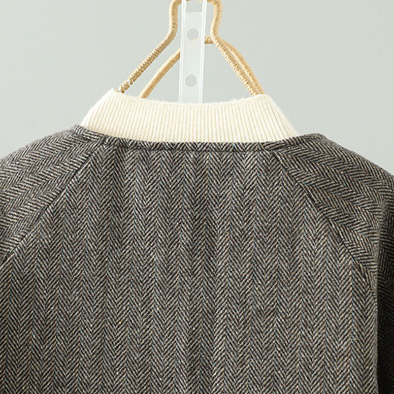 Chaqueta térmica de manga larga con botones marrones y bolsillos para mujer de Buddha Stones - image 4