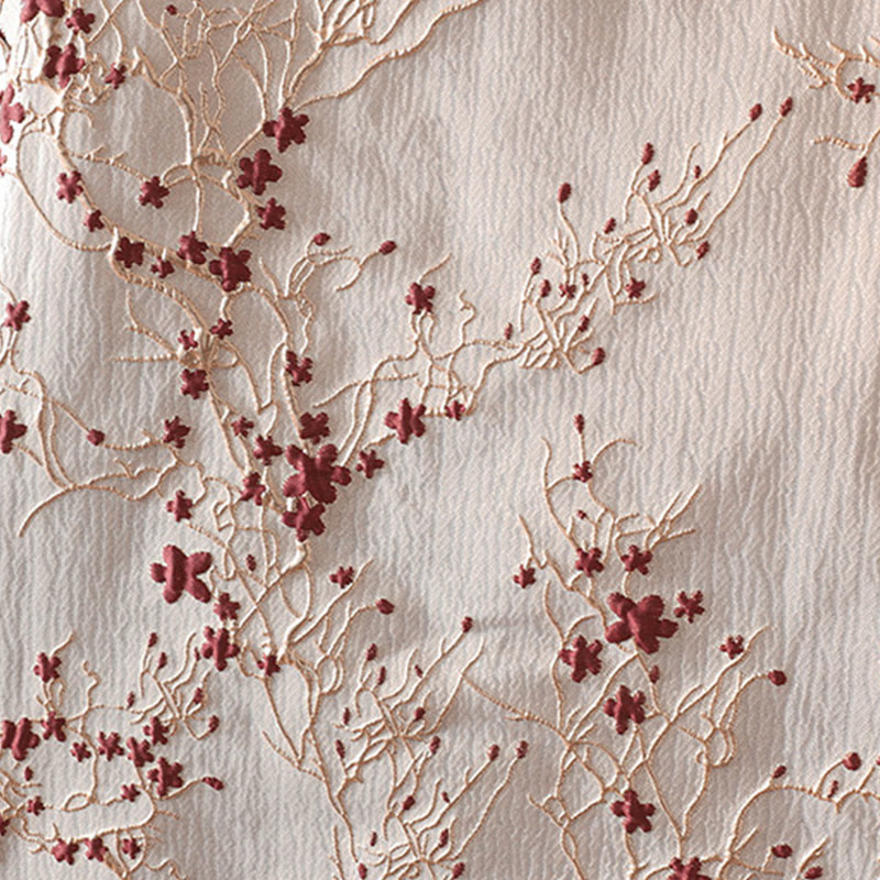 Chaqueta térmica de manga larga para mujer con diseño de botones, flores rojas y Buddha Stones, con bolsillos. - image 10