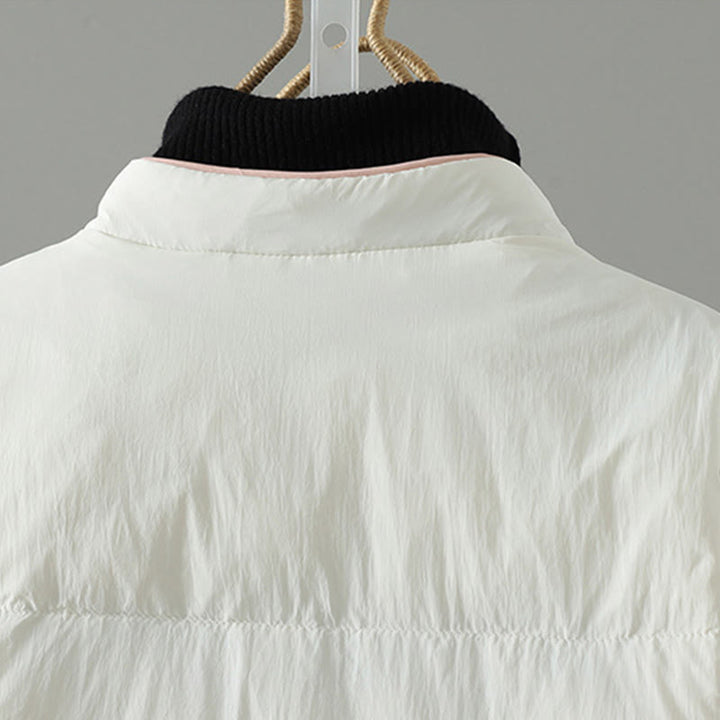 Chaqueta térmica de manga larga para mujer con bolsillos, bordado de flores de durazno y piedras de Buddha Stones. - image 18