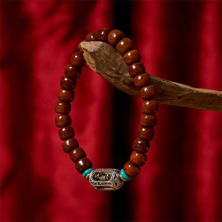 Pulsera de la suerte con cuentas de hueso de Buddha Stones, vajra y cuentas dzi de tres ojos - Cuentas de hueso y Vajra (Circunferencia de la muñeca: 15-16 cm) - image 12