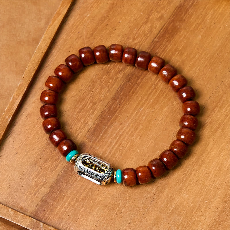 Pulsera de la suerte con cuentas de hueso de Buddha Stones, vajra y cuentas dzi de tres ojos - image 14