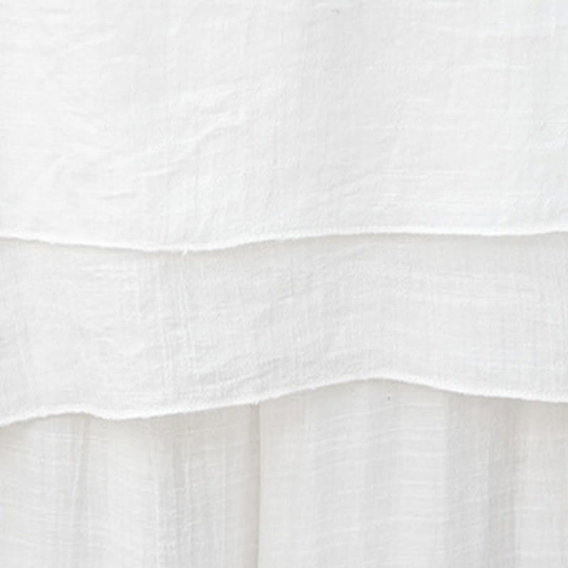 Conjunto de meditación para mujer Buddha Stones de 2 piezas: camiseta blanca de manga larga con cuello en V y pantalón de pierna ancha. - image 13