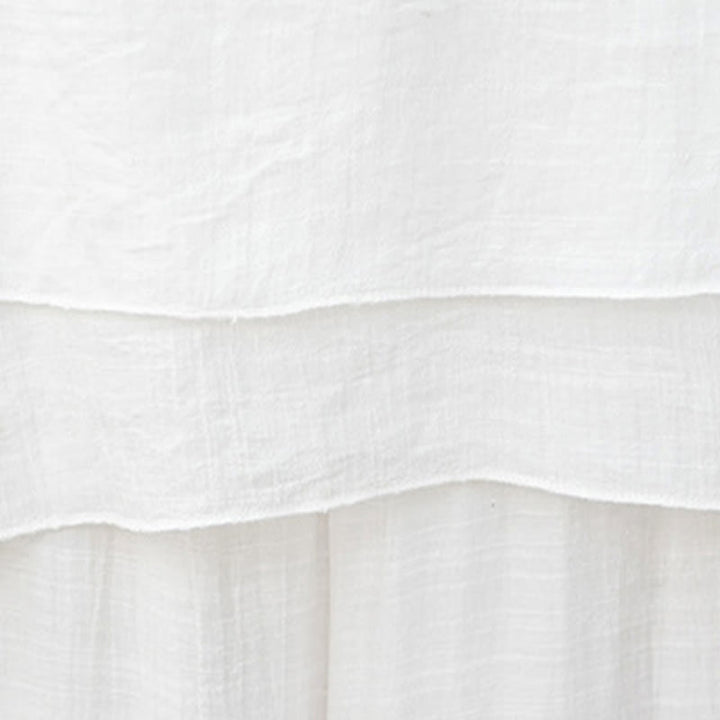 Conjunto de meditación para mujer Buddha Stones de 2 piezas: camiseta blanca de manga larga con cuello en V y pantalón de pierna ancha. - image 13