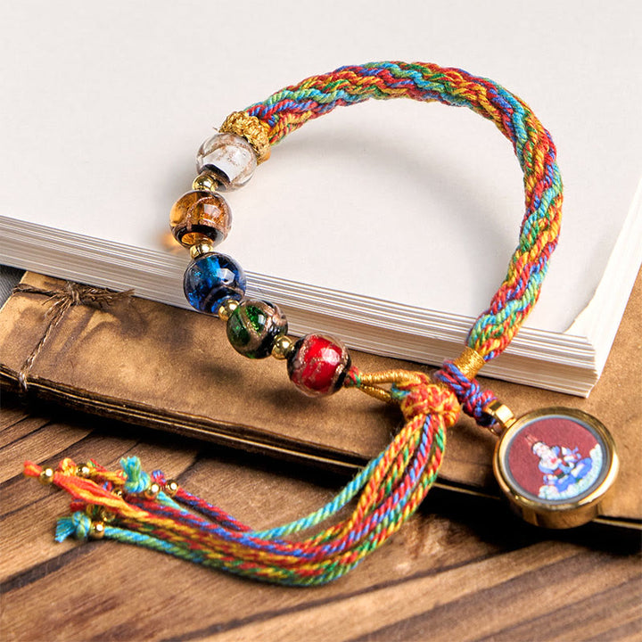 Pulsera de hilo con bendición de cinabrio y Buddha Stones de Buda Thangka del zodíaco chino - image 13