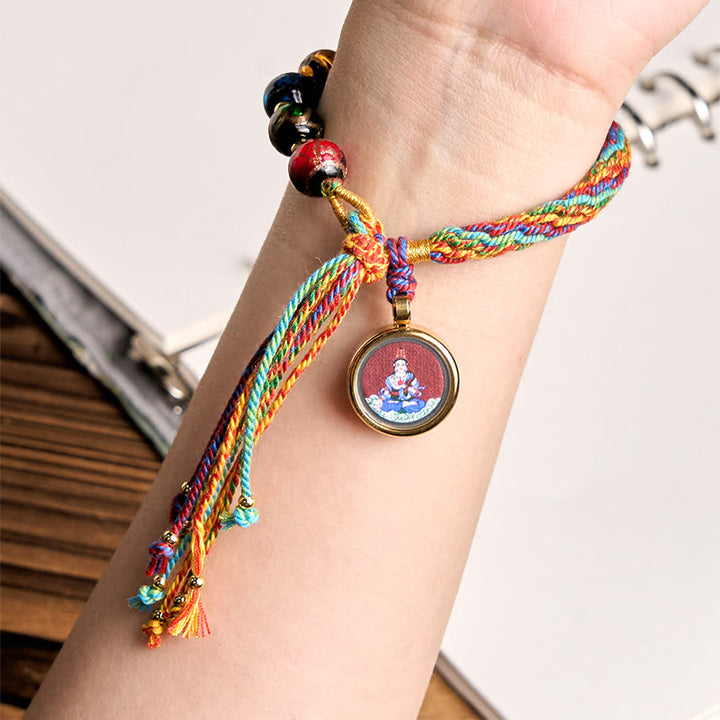 Pulsera de hilo con bendición de cinabrio y Buddha Stones de Buda Thangka del zodíaco chino - image 17
