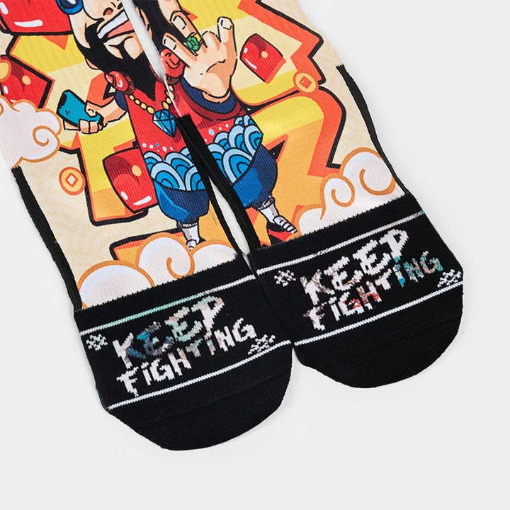 Calcetines unisex con diseño de Buddha Stones, Dios de la Riqueza, sobres rojos, lingotes, micro tripulación, para hombre y mujer - image 8