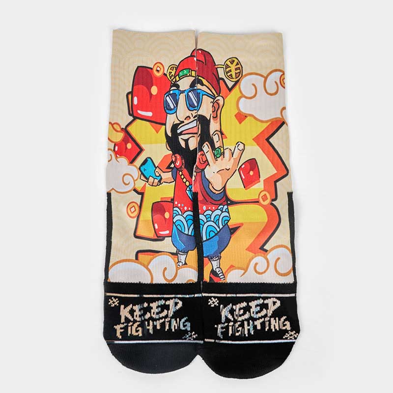 Calcetines unisex con diseño de Buddha Stones, Dios de la Riqueza, sobres rojos, lingotes, micro tripulación, para hombre y mujer - image 7