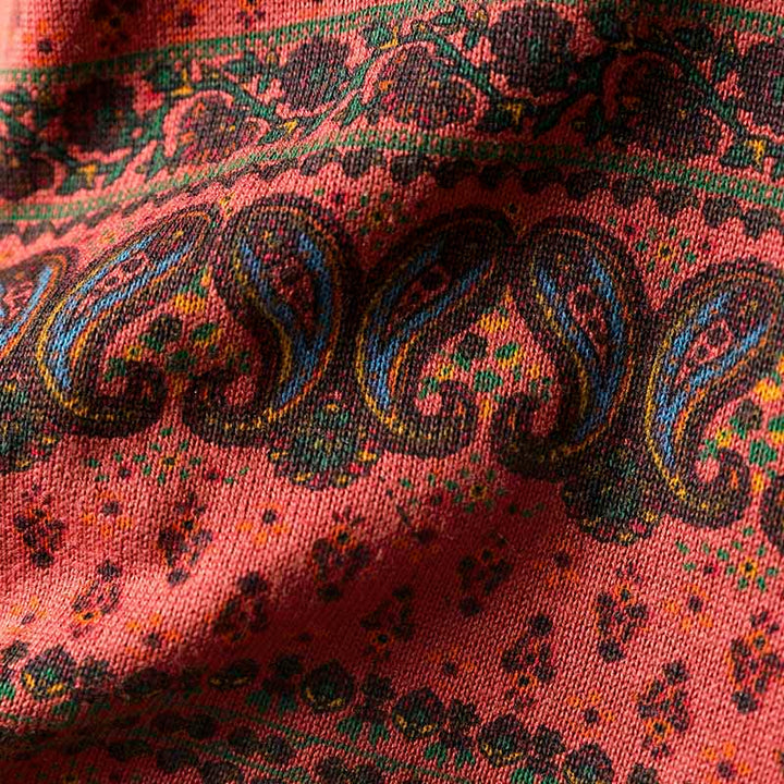 Suéter de algodón para mujer con cuello redondo, manga larga, estampado floral otoñal de Buddha Stones y bolsillo. - image 8