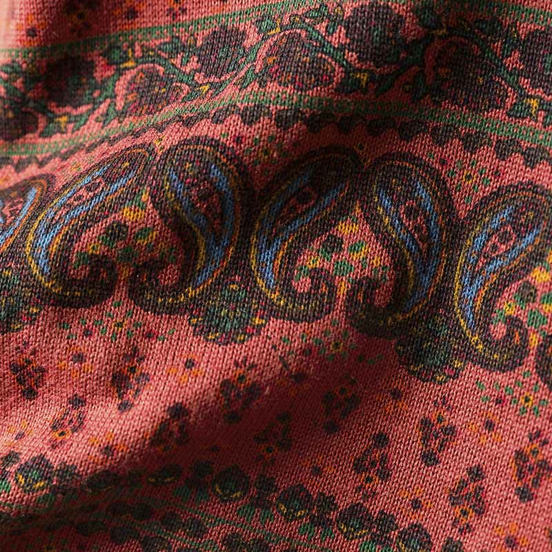 Suéter de algodón para mujer con cuello redondo, manga larga, estampado floral otoñal de Buddha Stones y bolsillo. - image 8